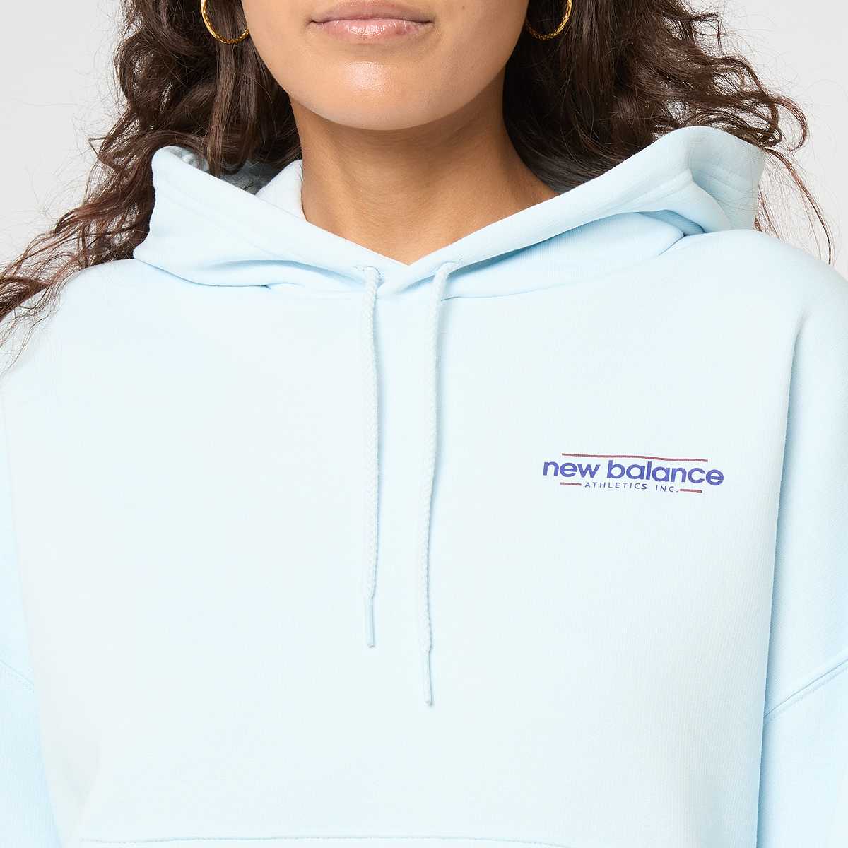 New Balance Reimagined Fleece Oversized Hoodie Women Hoodies & Sweaters blauw Maat XS Kleding