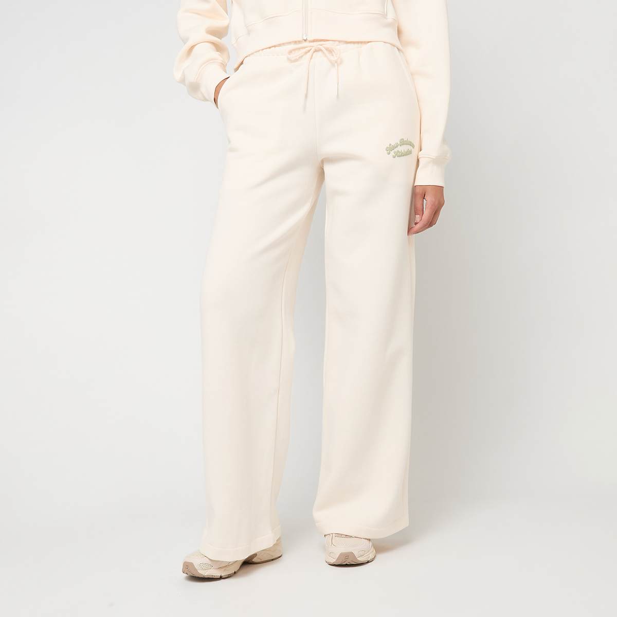 Selected, New Balance, Linear Heritage Fleece Wide Leg Pants, beige