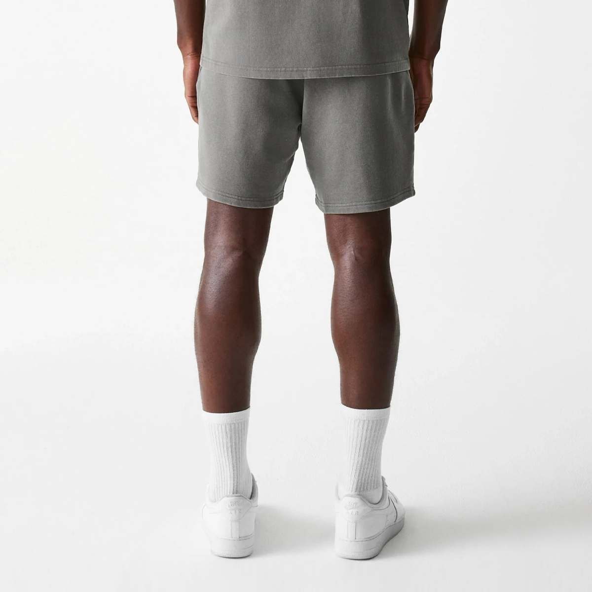 new era NBA Los Angeles Lakers Washed Shorts men Sportshorts grijs Maat M Kleding