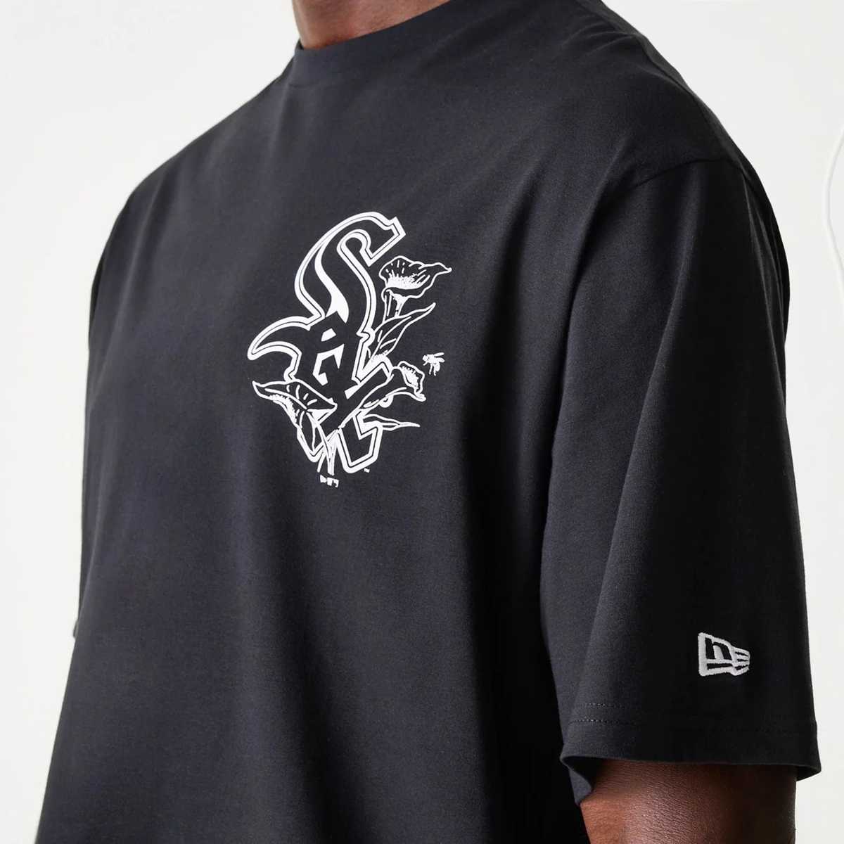 new era MLB Chicago White Sox Floral Graphic Oversized Tee men T-Shirts & Polo's zwart Maat M Kleding