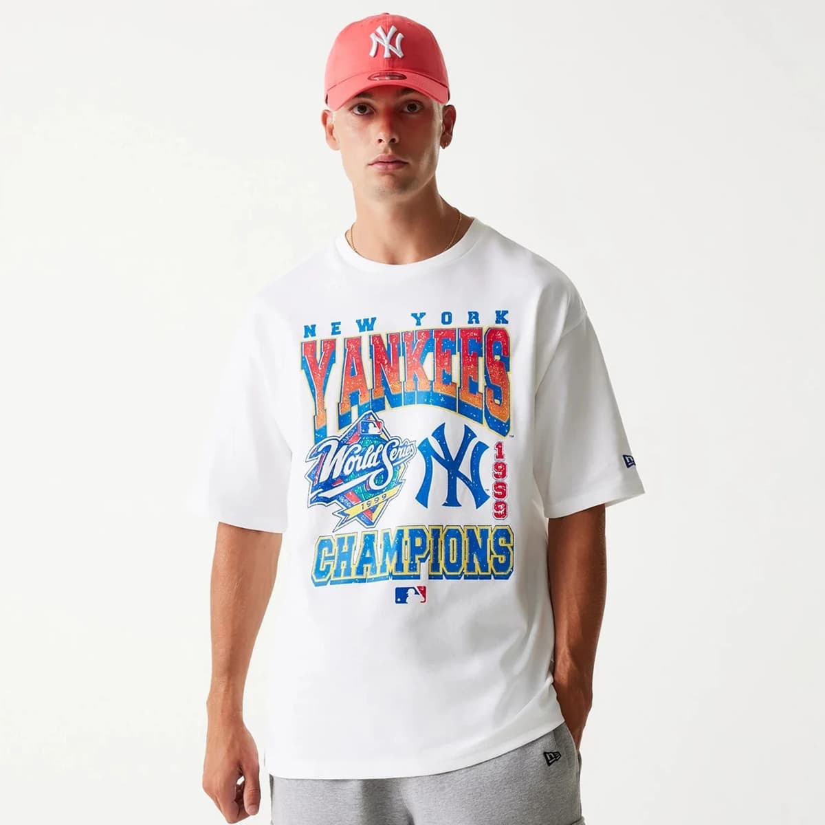 New era MLB New York Yankees World Series Oversized Tee T-Shirts & Polo's in wit formaten: XL