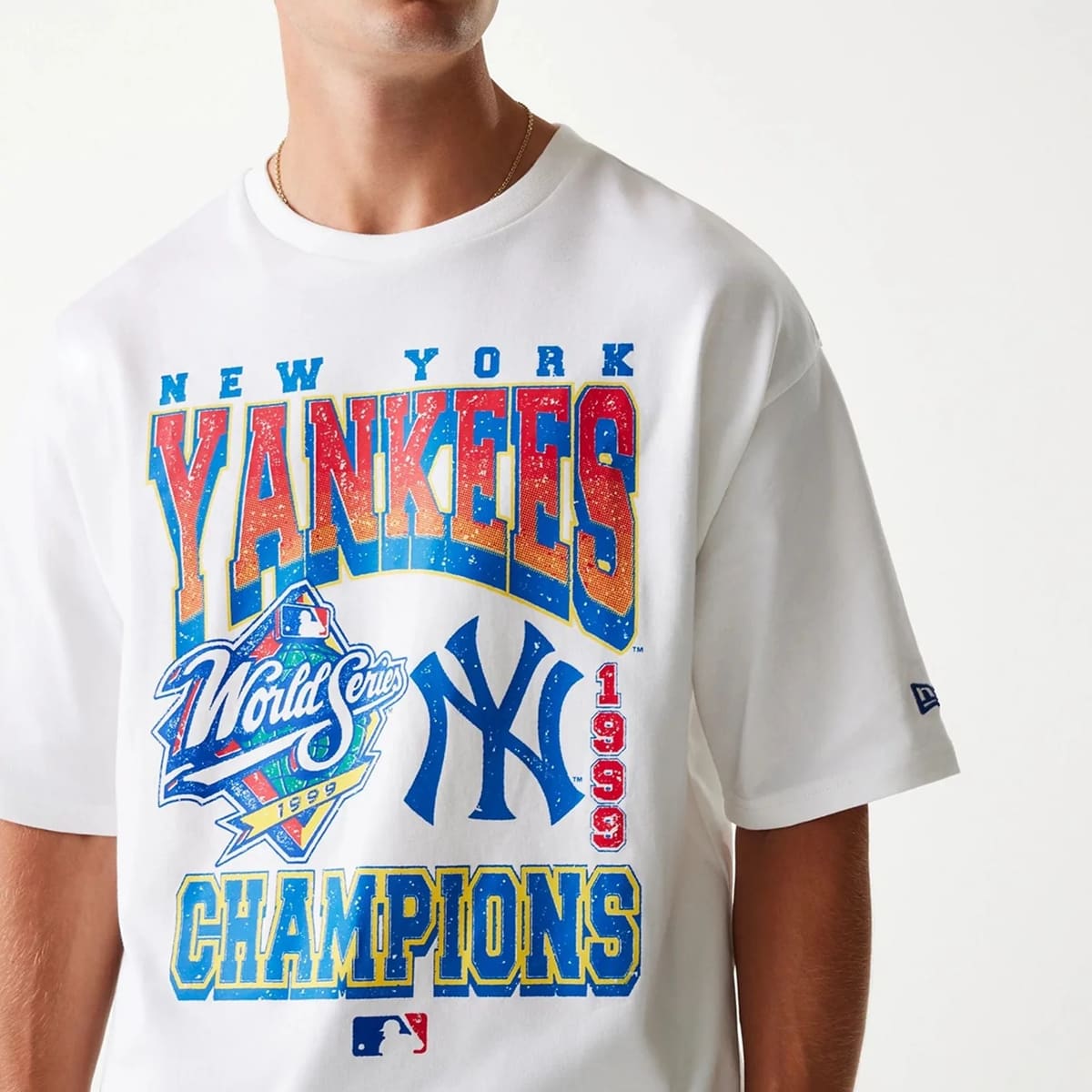 new era MLB York Yankees World Series Oversized Tee men T-Shirts & Polo's wit Maat S Kleding