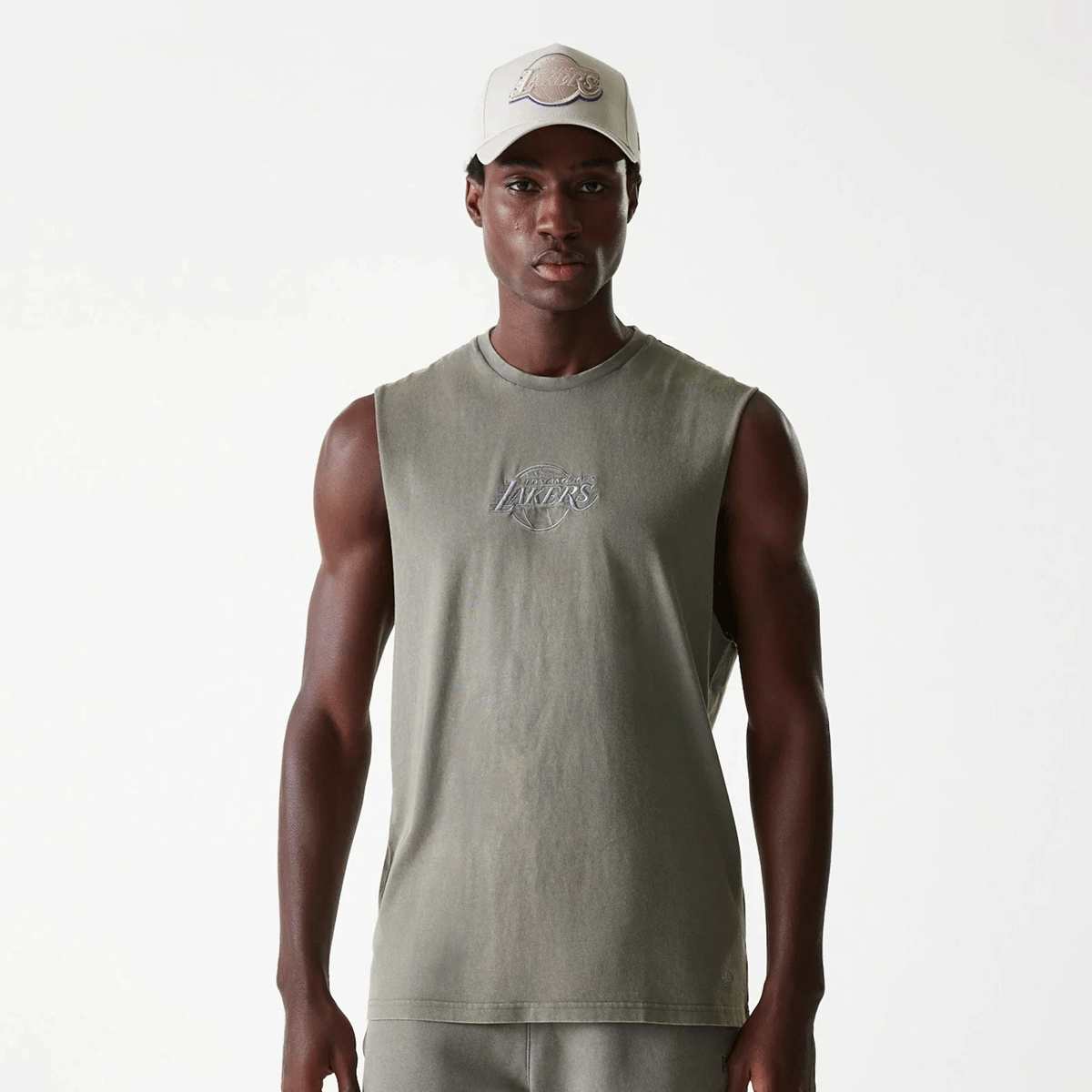 Selected, New Era, NBA Los Angeles Lakers Washed Tanktop, grey