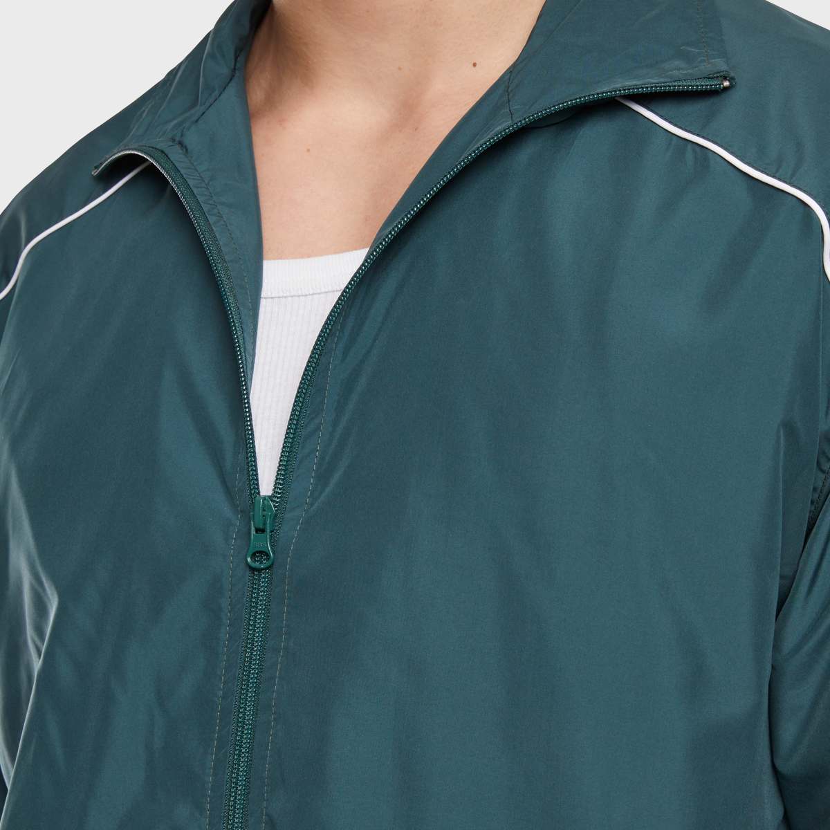 Urban Classics Piped Panel Trackjacket Men Trainingspakken groen Maat L Kleding