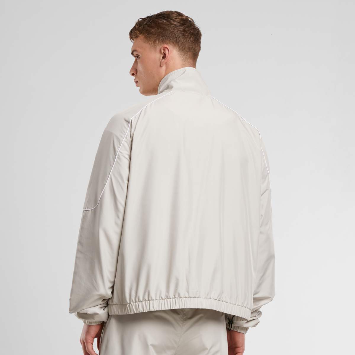 Urban Classics Piped Panel Trackjacket Men Trainingspakken beige Maat XXL Kleding