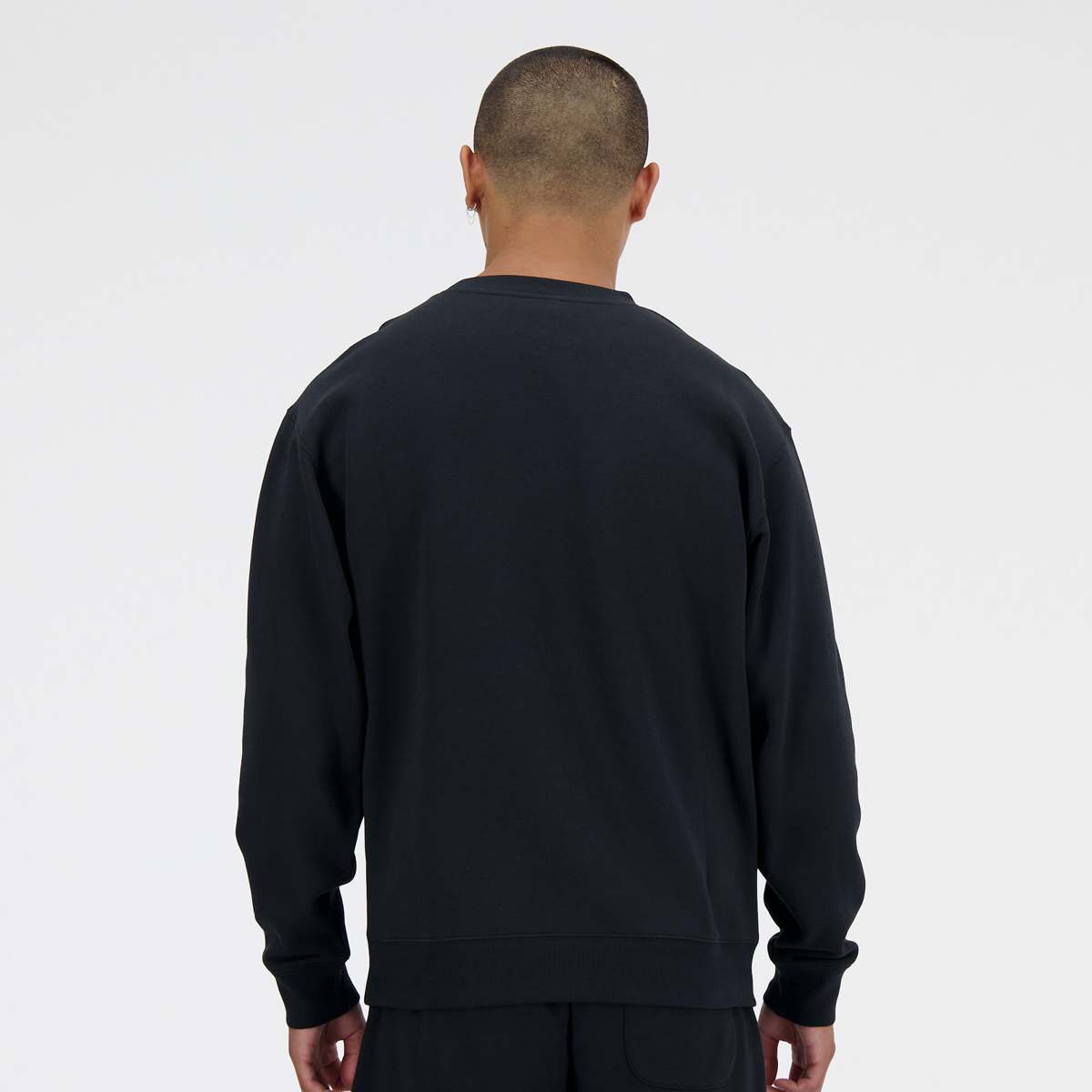 New Balance Sport Essentials Fleece Crew black men Hoodies & Sweaters zwart Maat M Kleding