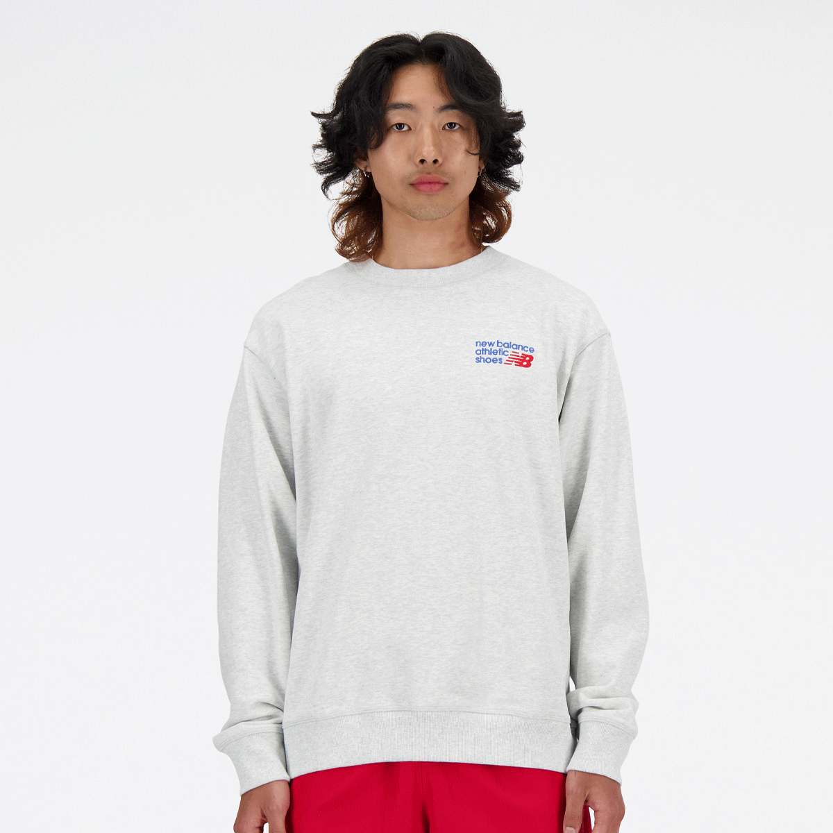 Selected, New Balance, Athletics Premium Logo Crew, grey