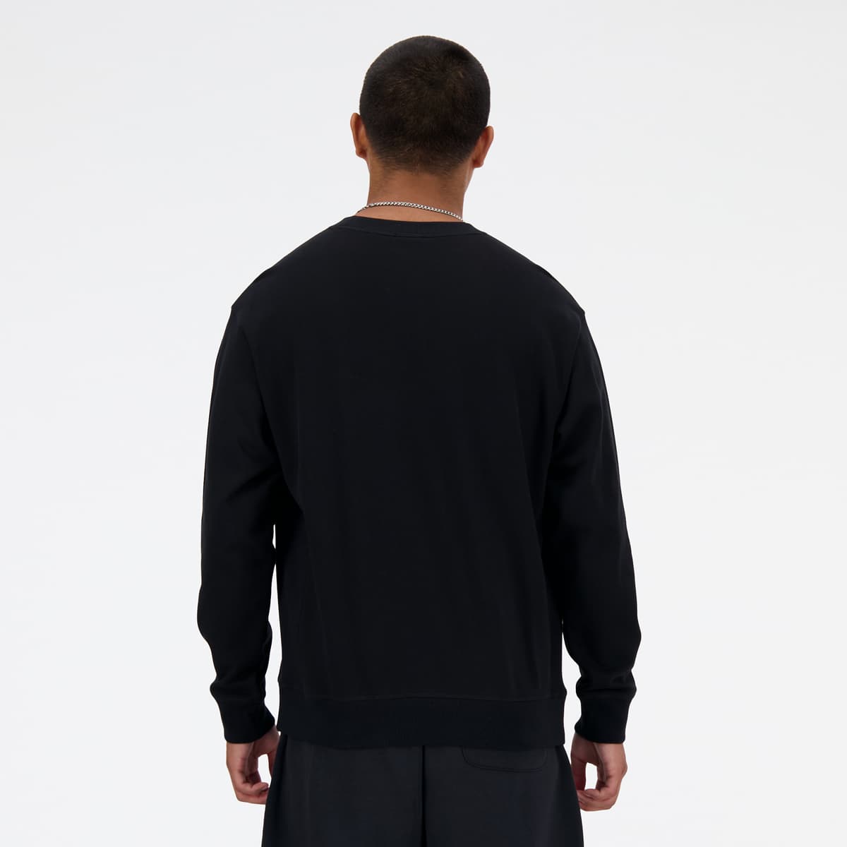New Balance Athletics Premium Logo Crew black men Hoodies & Sweaters zwart Maat S Kleding