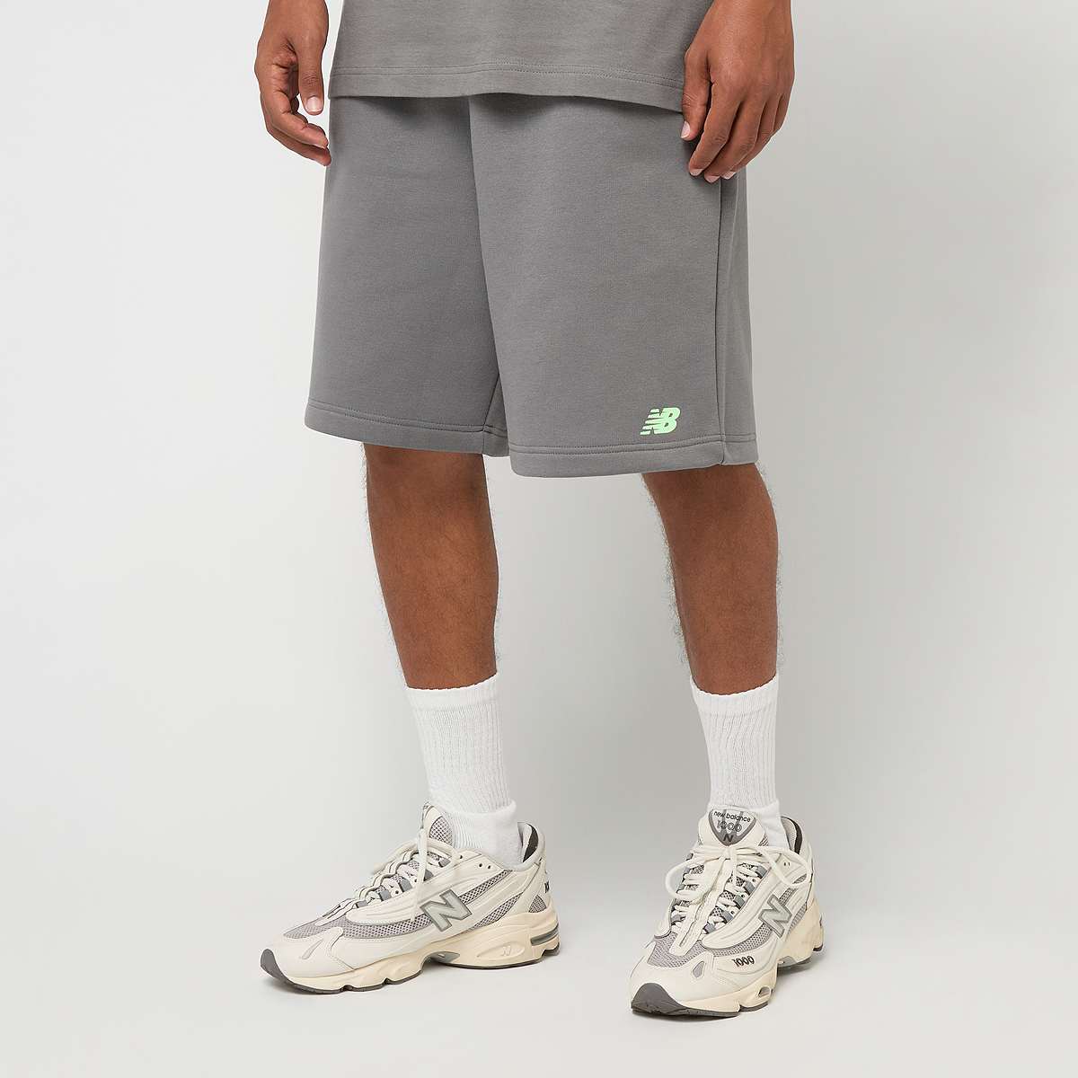 New Balance French Terry Shorts men Sportshorts grijs Maat XL Kleding