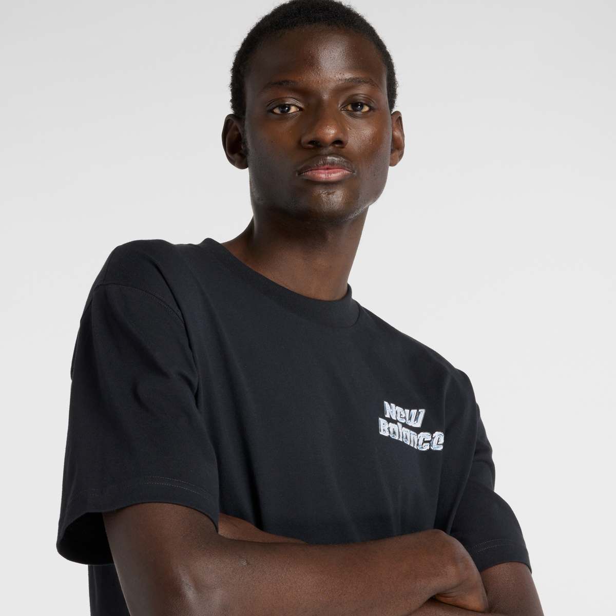 New Balance Chrome Runner T-Shirt black men T-Shirts & Polo's zwart Maat M Kleding