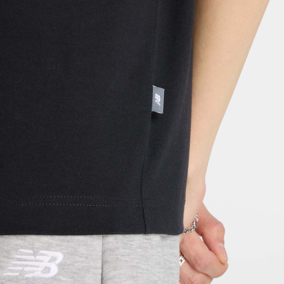 New Balance Chrome NB T-Shirt white men T-Shirts & Polo's zwart Maat S Kleding