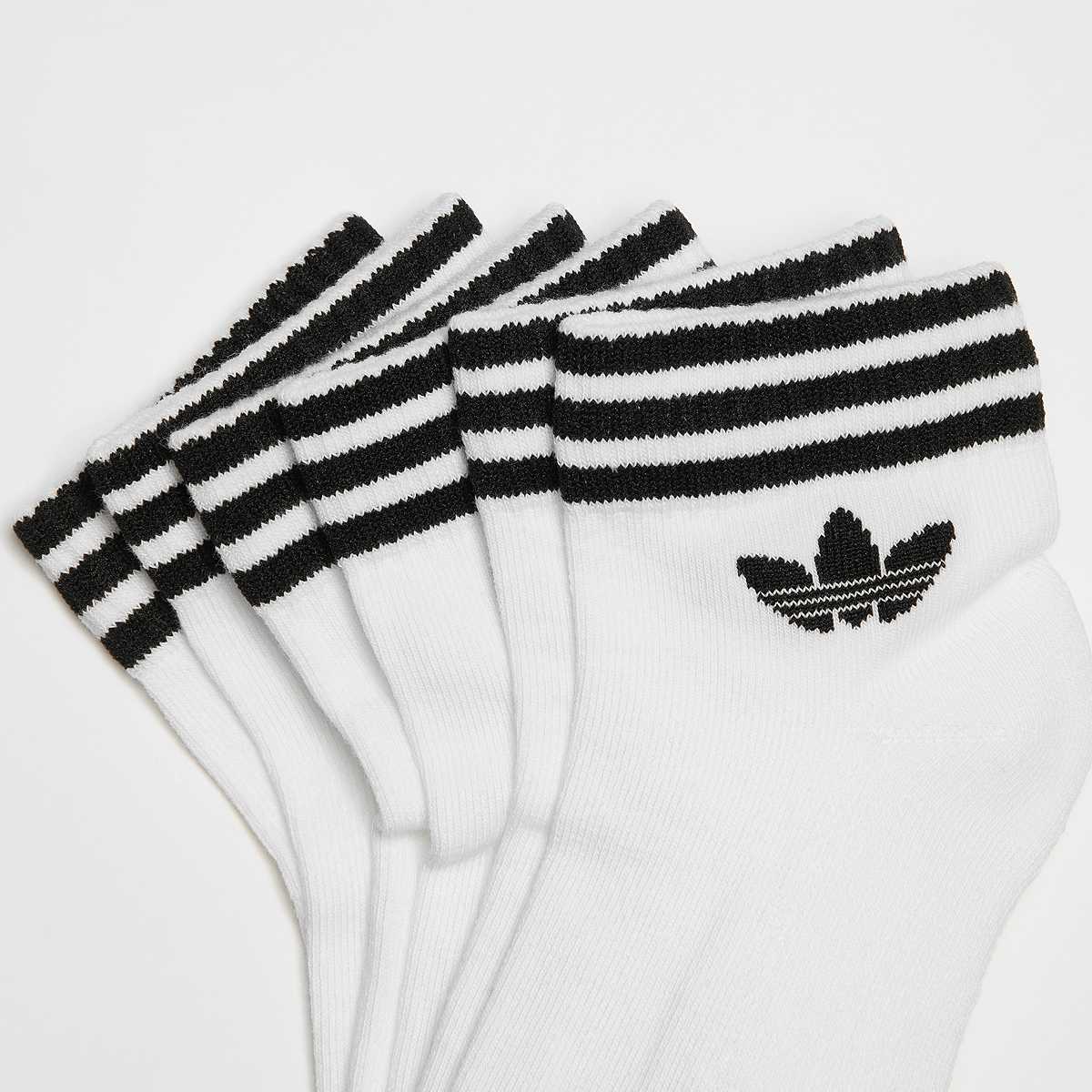 adidas Originals adicolor Trefoil Ankle Sokken (3 Pack) unisex wit Maat 37-39 Kleding