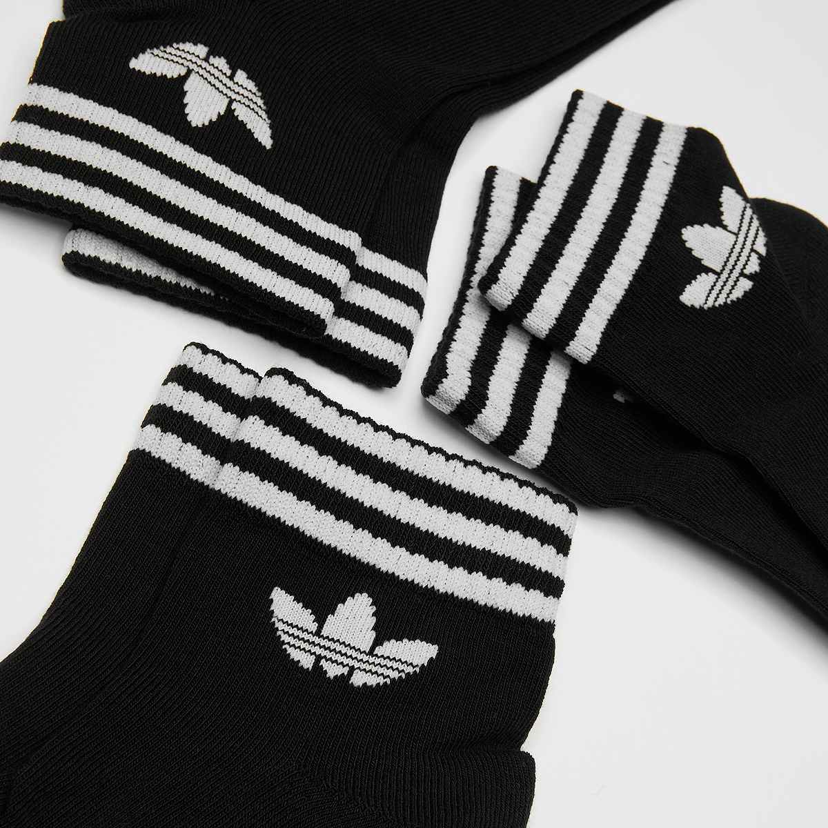 adidas Originals 3 PACK 3S ANKLE S black black black Unisex Sokken zwart Maat 43-45 Kleding