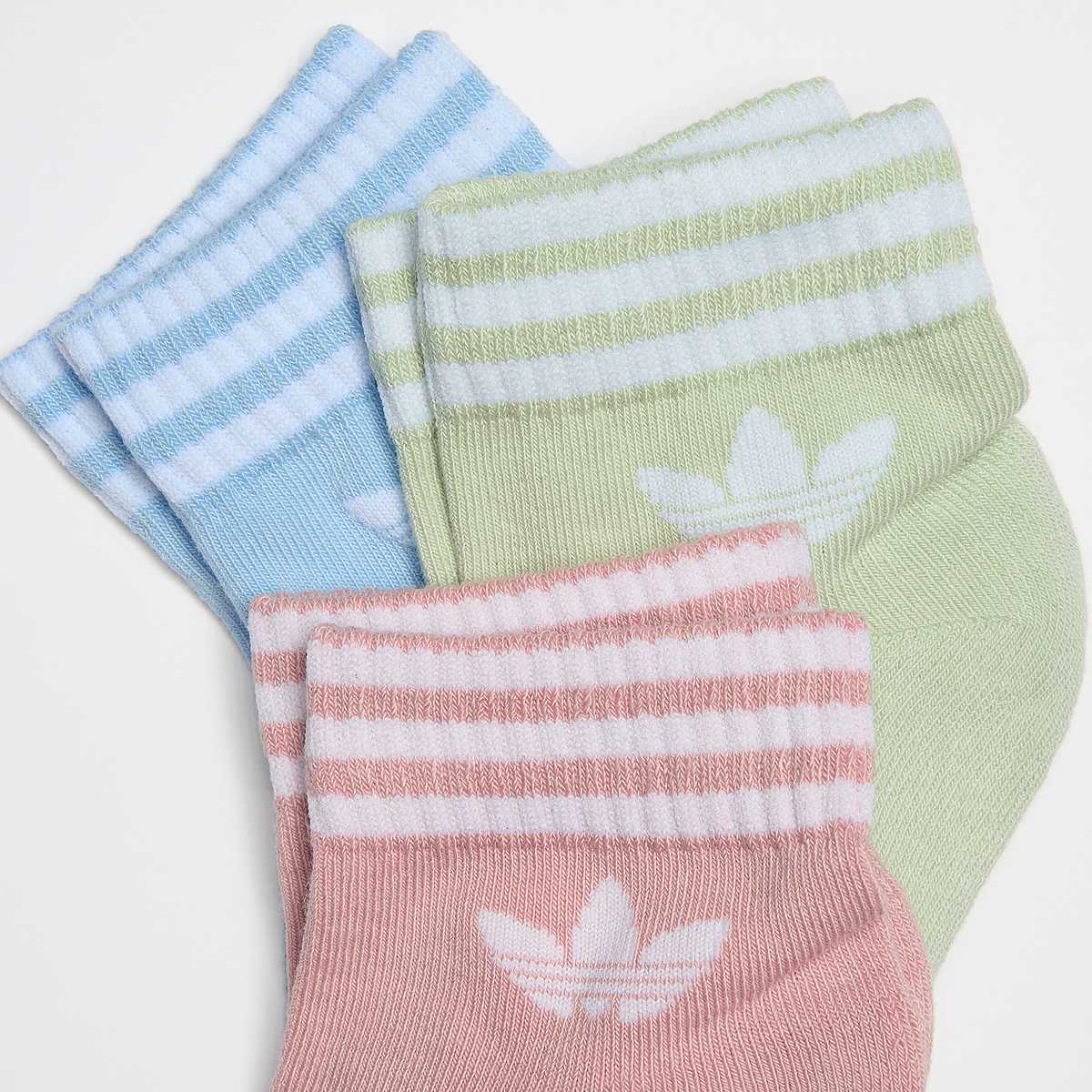 adidas Originals 3 PACK 3S ANKLE S wonder mauve linen green clear sky women Sokken multicolor Maat 37-39 Kleding