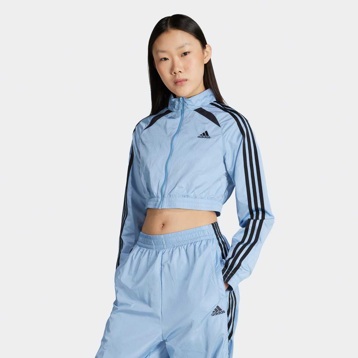 adidas Originals, Teamgeist Adicolor Cropped Track Top, blue