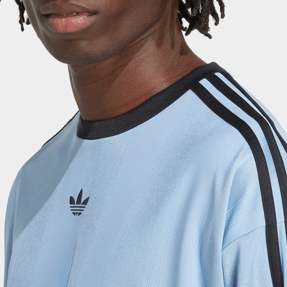 adidas Originals Jacquard Jersey Longsleeve Shirt men Longsleeves blauw Maat L Kleding