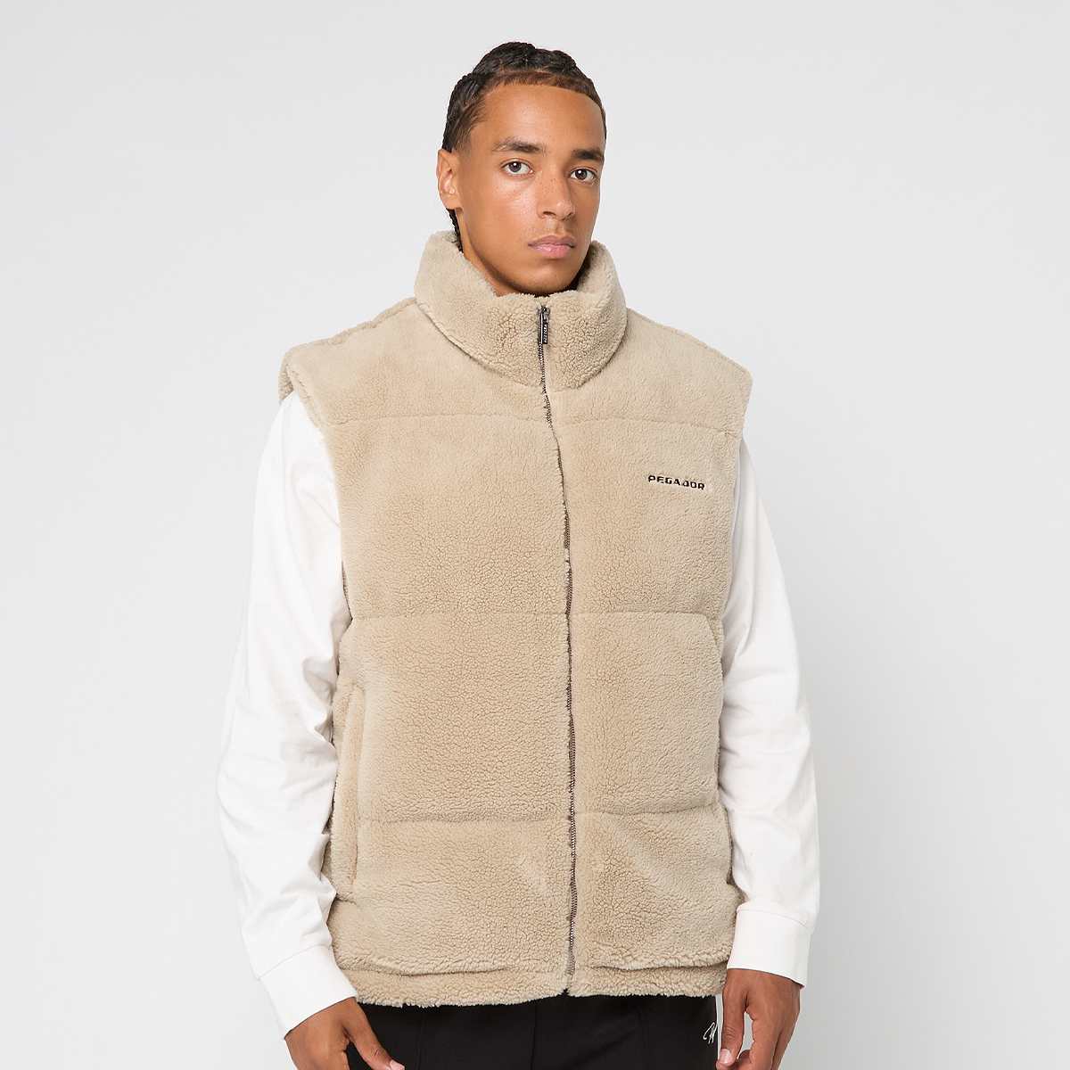 Pegador, LANDIN TEDDY PUFFER VEST SAND, beige