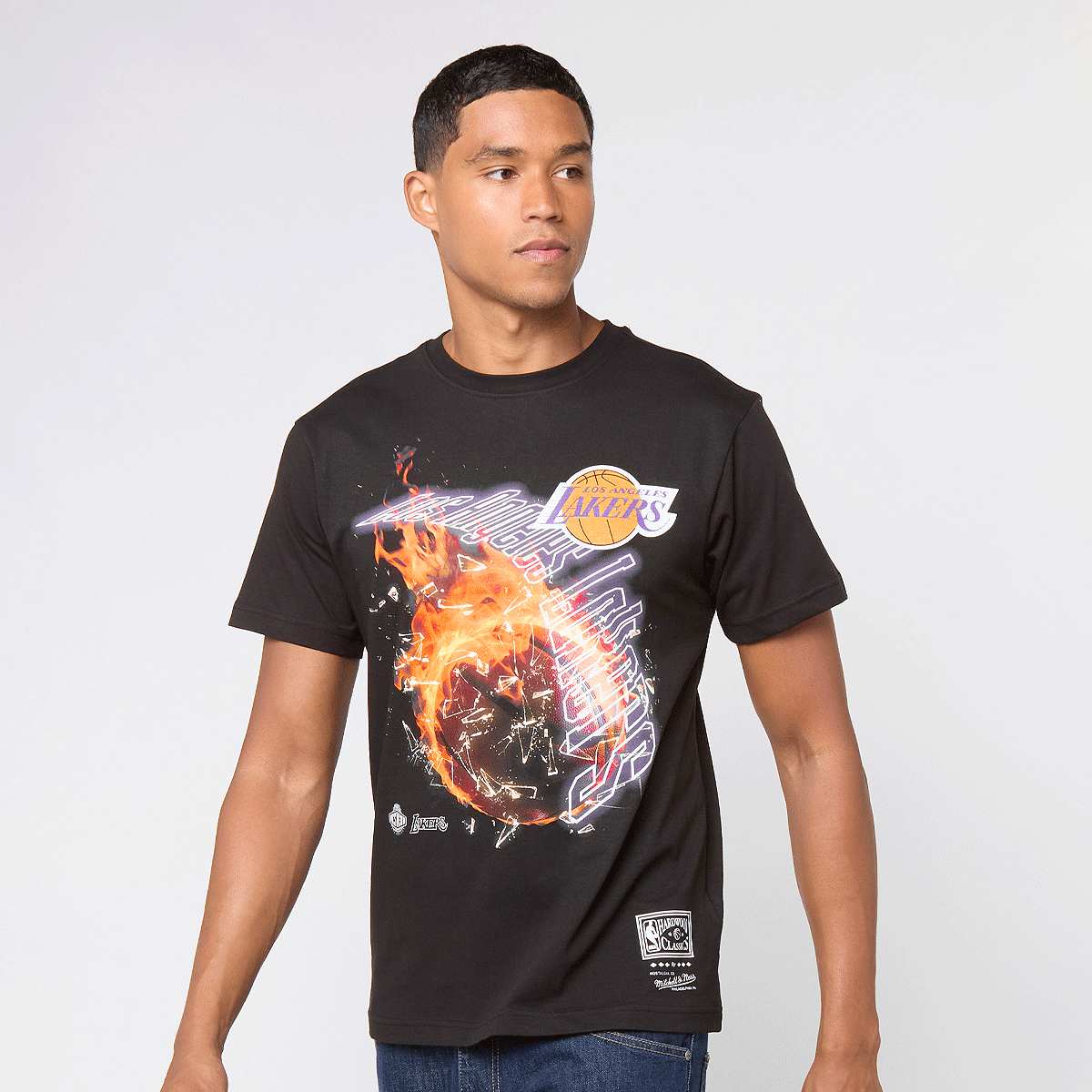 Mitchell & Ness, NBA Los Angeles Lakers HWC Blaze Graphic Tee, black