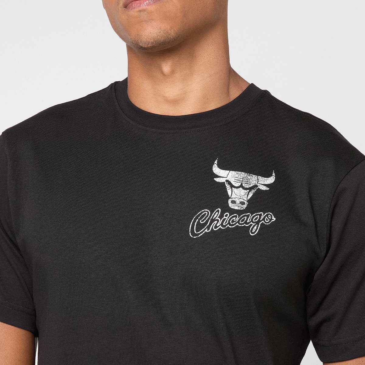 Mitchell & Ness NBA Chicago Bulls HWC Overlap Graphic Tee Men T-Shirts Polo's zwart Maat S Kleding