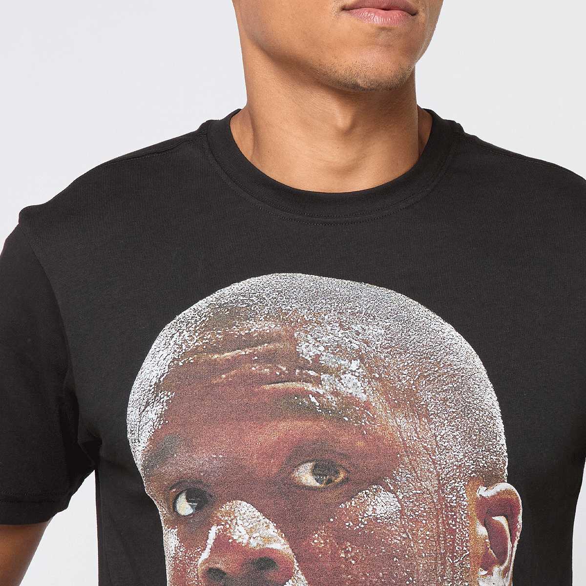 Mitchell & Ness NBA Los Angeles Lakers Player Big Face Tee Men T-Shirts Polo's zwart Maat S Kleding