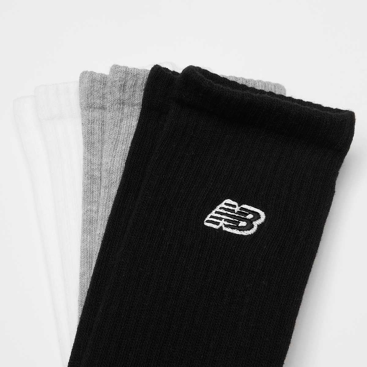 New Balance 3 PACK NB BLACK PATCH LOGO CREW black Unisex Sokken multicolor Maat 35-38 Kleding