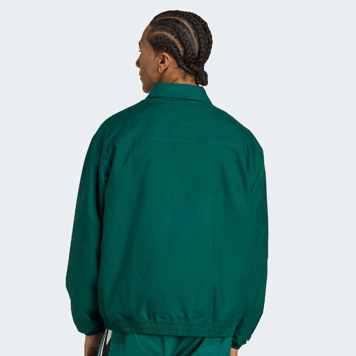 adidas Originals Brushed Trainingsjacke men Trainingspakken groen Maat L Kleding