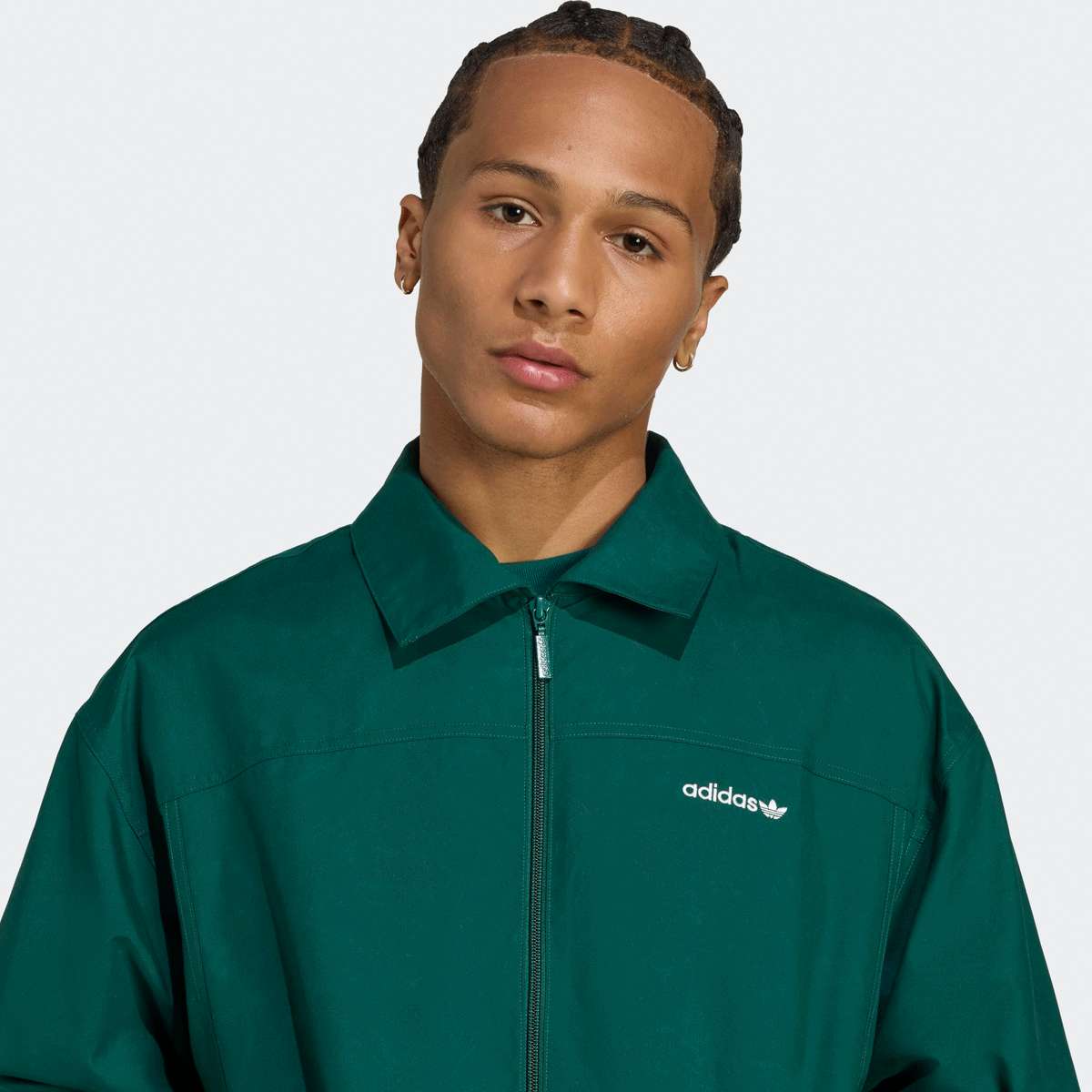 adidas Originals Brushed Trainingsjacke men Trainingspakken groen Maat L Kleding