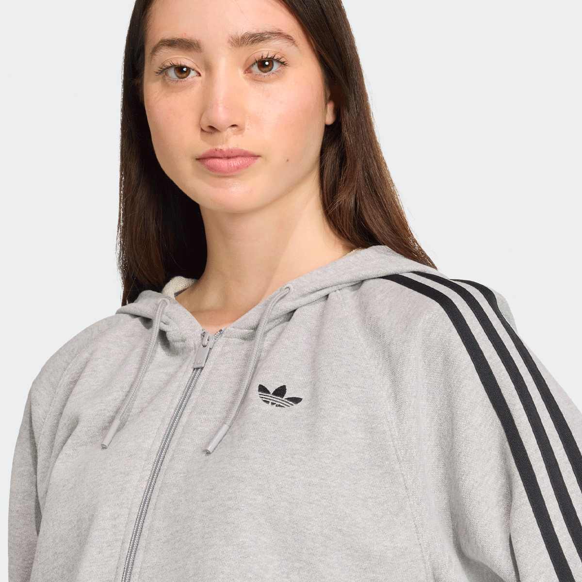 adidas Originals Zip Hoodie women Hoodies & Sweaters grijs Maat XS Kleding