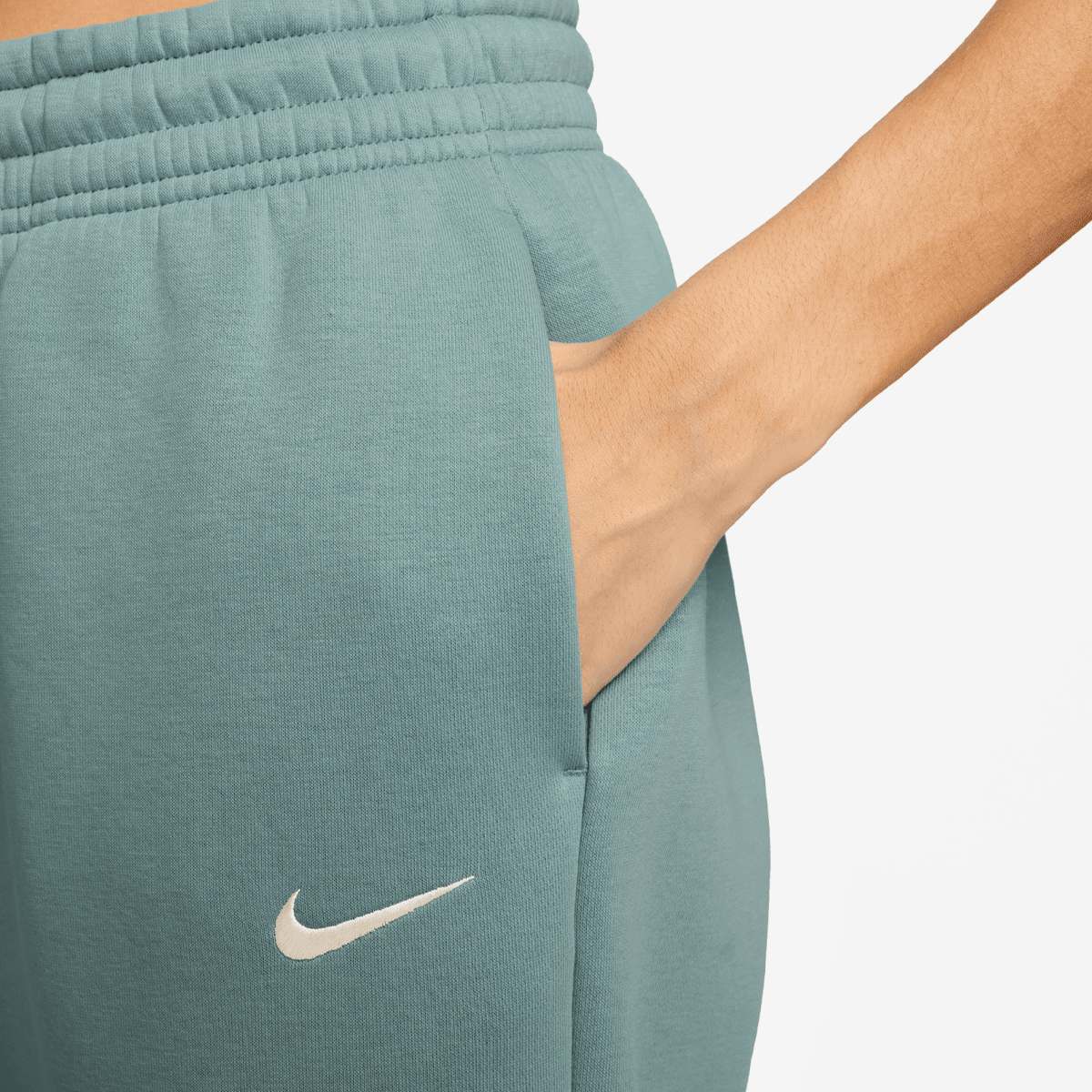 Nike Sportswear Phoenix Fleece High Raised Oversized Pant Women Trainingsbroeken groen Maat XS Kleding