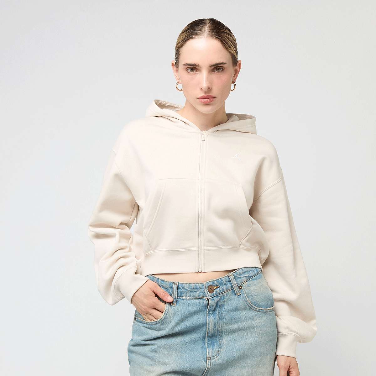 Jordan, Brooklyn Fleece Full Zip Modern Crop, beige