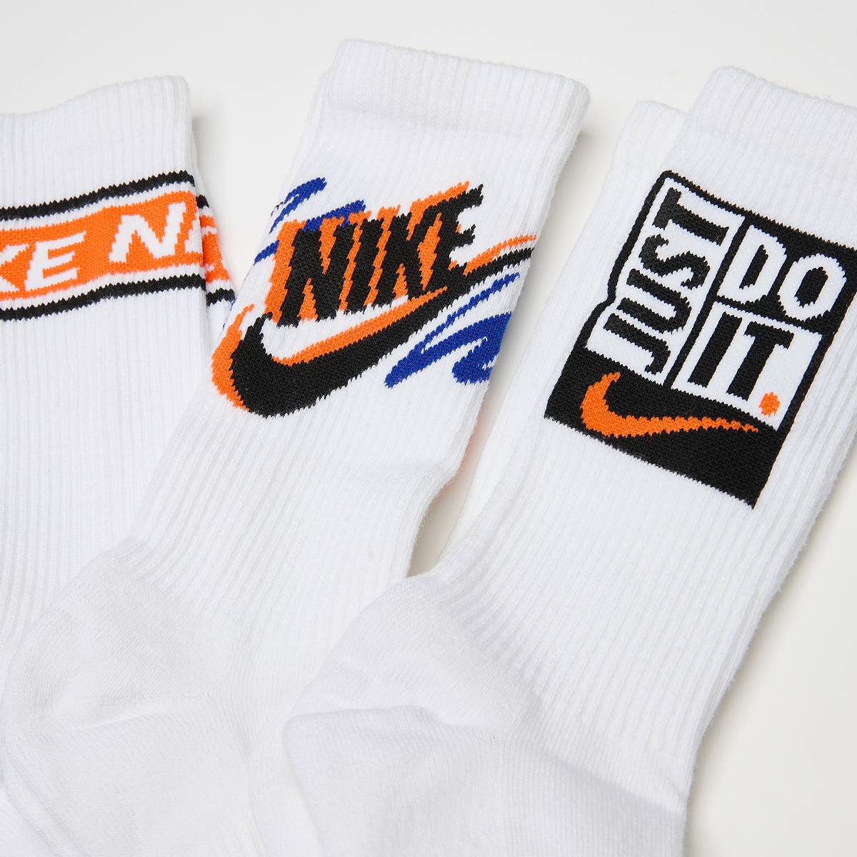 Nike U NK ED PLS CREW 3PR SPORT white Unisex Sokken wit Maat 38-42 Kleding