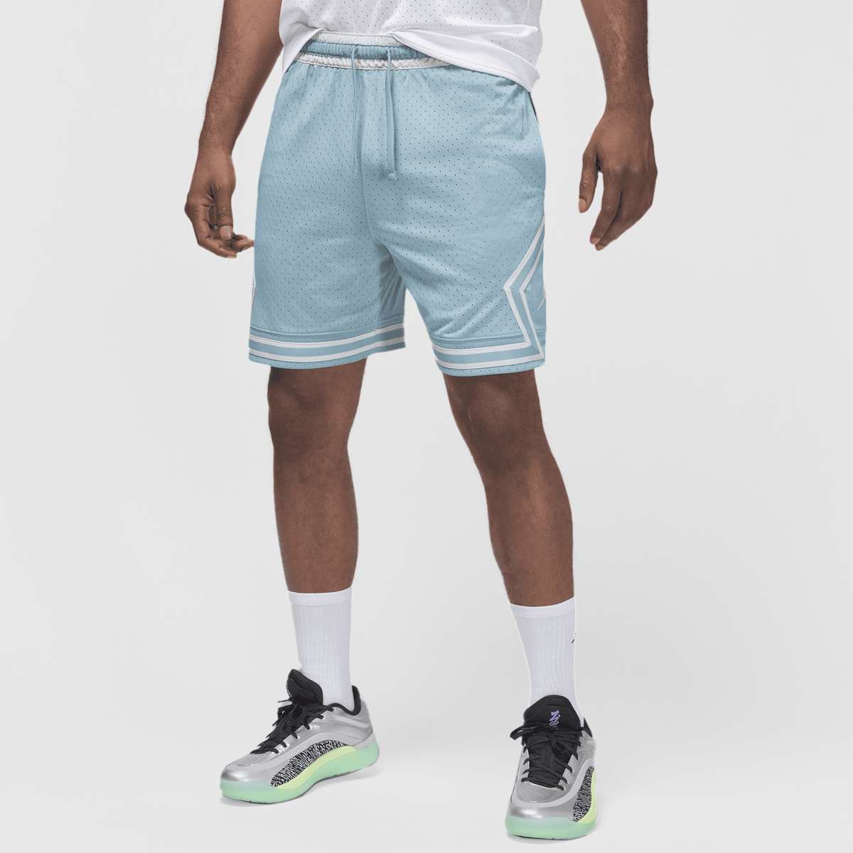 Jordan Sportaviator grey light silver light silver men Sportshorts blauw Maat XL Kleding