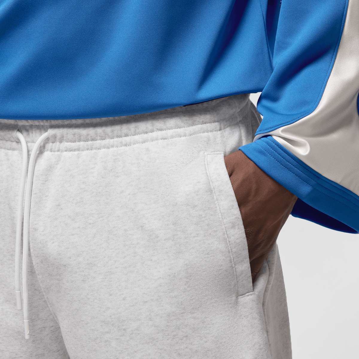 Jordan M J BRK CLLGTE SHORT LB birch heather black men Sportshorts grijs Maat S Kleding