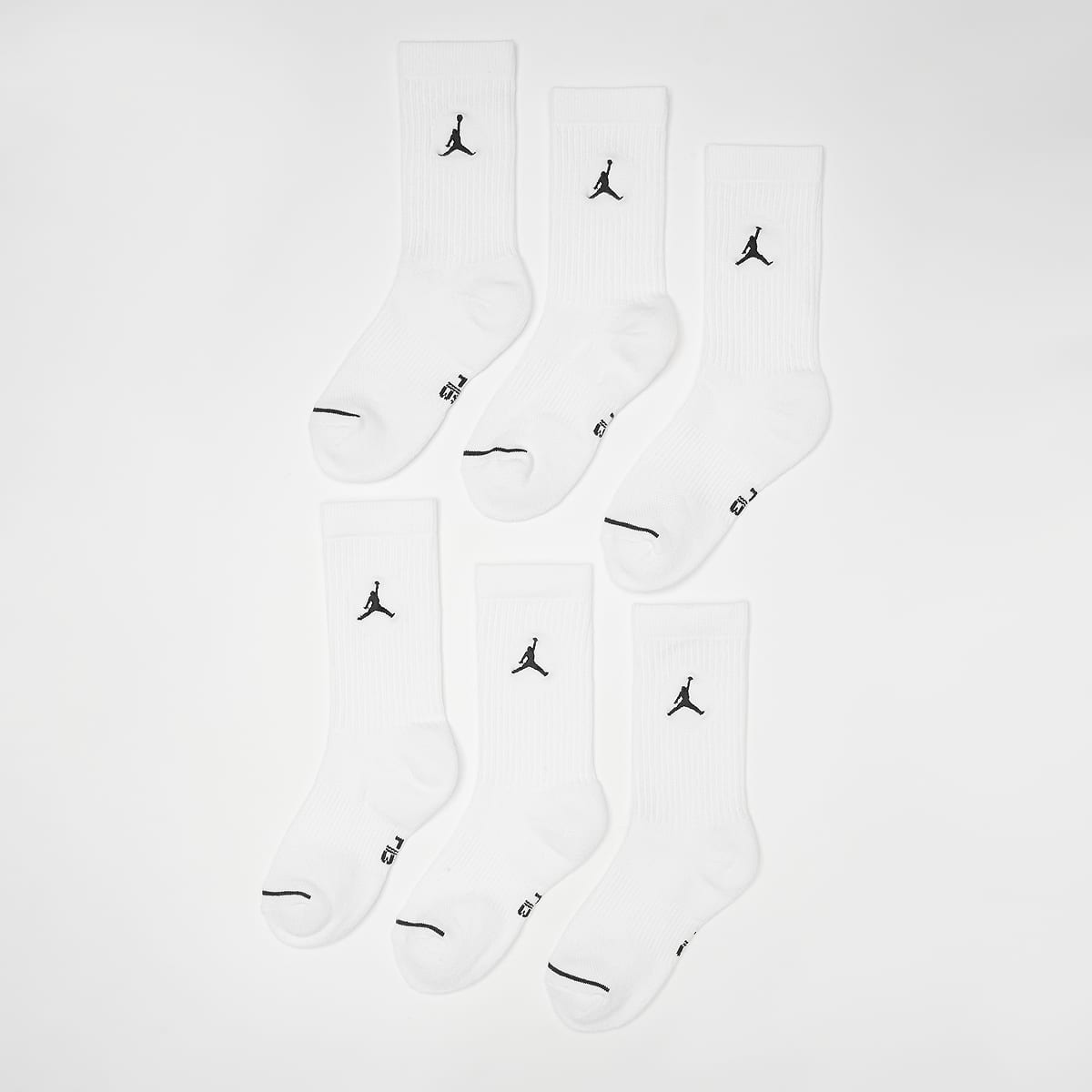 Jordan, 6 PACK - Everyday Cushioned Crew Socks, white