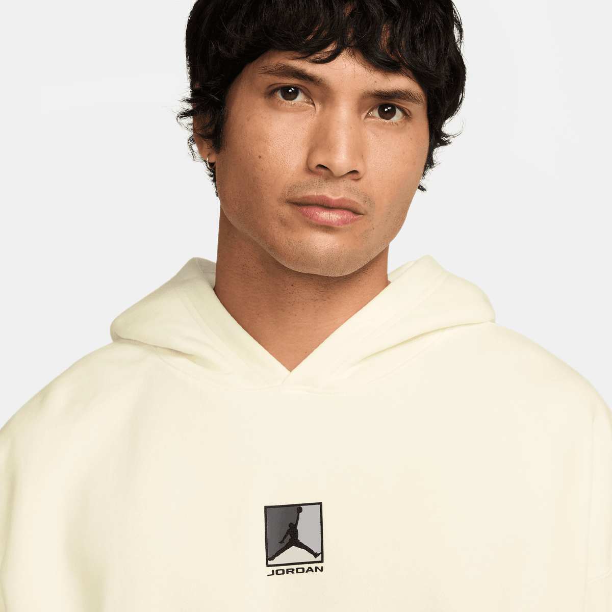 Jordan Brooklyn Graphic Pullover Hoodie men Hoodies & Sweaters grijs Maat M Kleding