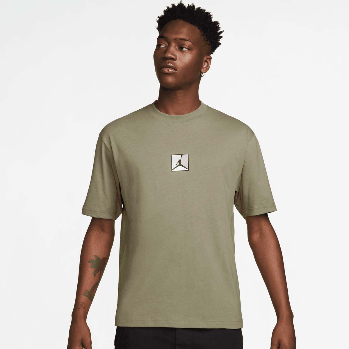 Jordan Brooklyn Shortsleeve Crew men T-Shirts & Polo's groen Maat S Kleding