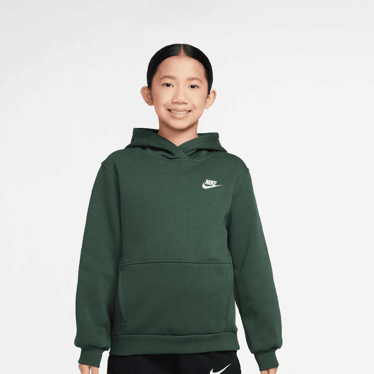 Nike Sportswear Club Fleece Hoodie Low Brand Read Unisex Hoodies & Sweaters groen Kleding