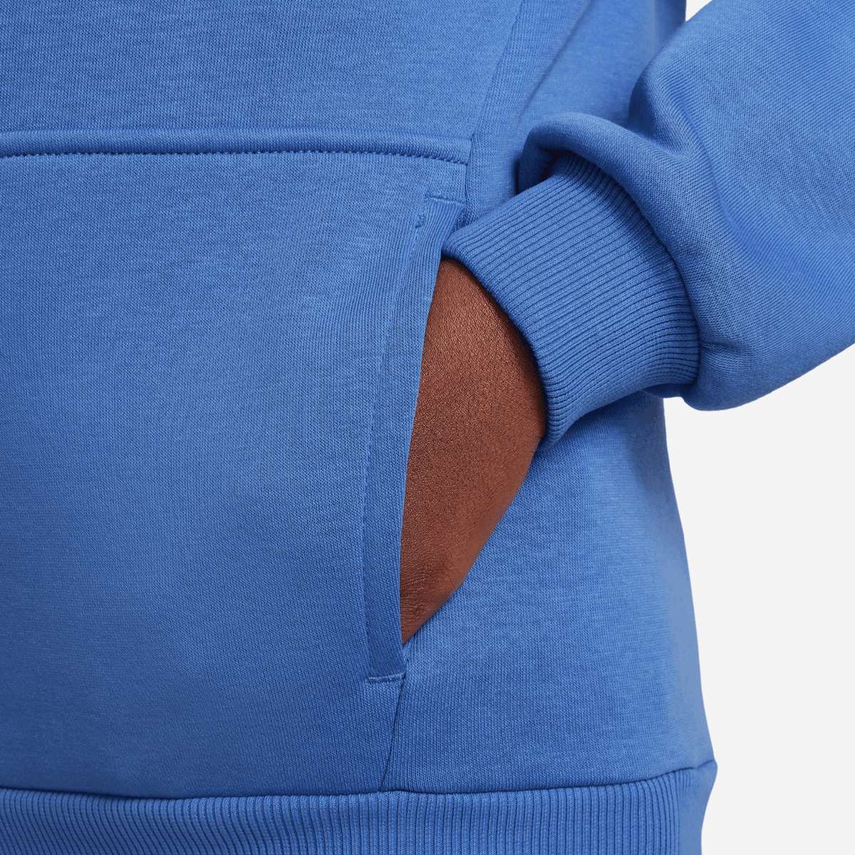 Nike Sportswear Club Fleece Hoodie Low Brand Read unisex Hoodies & Sweaters blauw Kleding