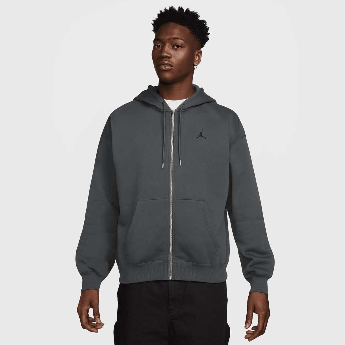Jordan Brooklyn Fleece Oversize Hoodie Men Hoodies & Sweaters grijs Maat XL Kleding