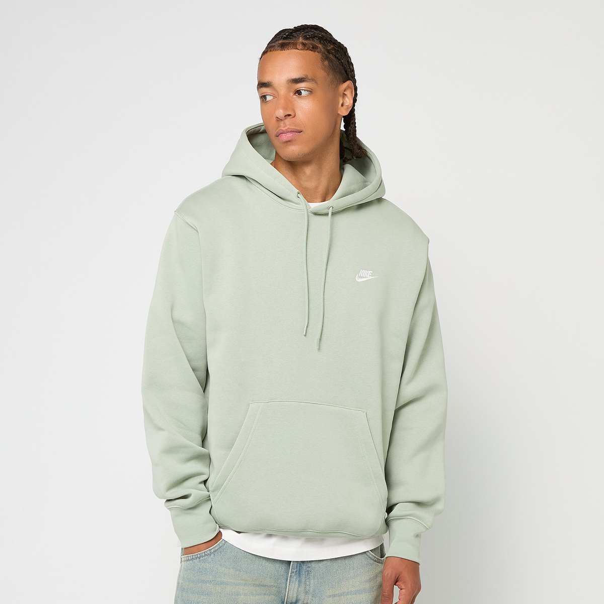 Nike Club Fleece Hoodie men Hoodies & Sweaters groen Maat XL Kleding