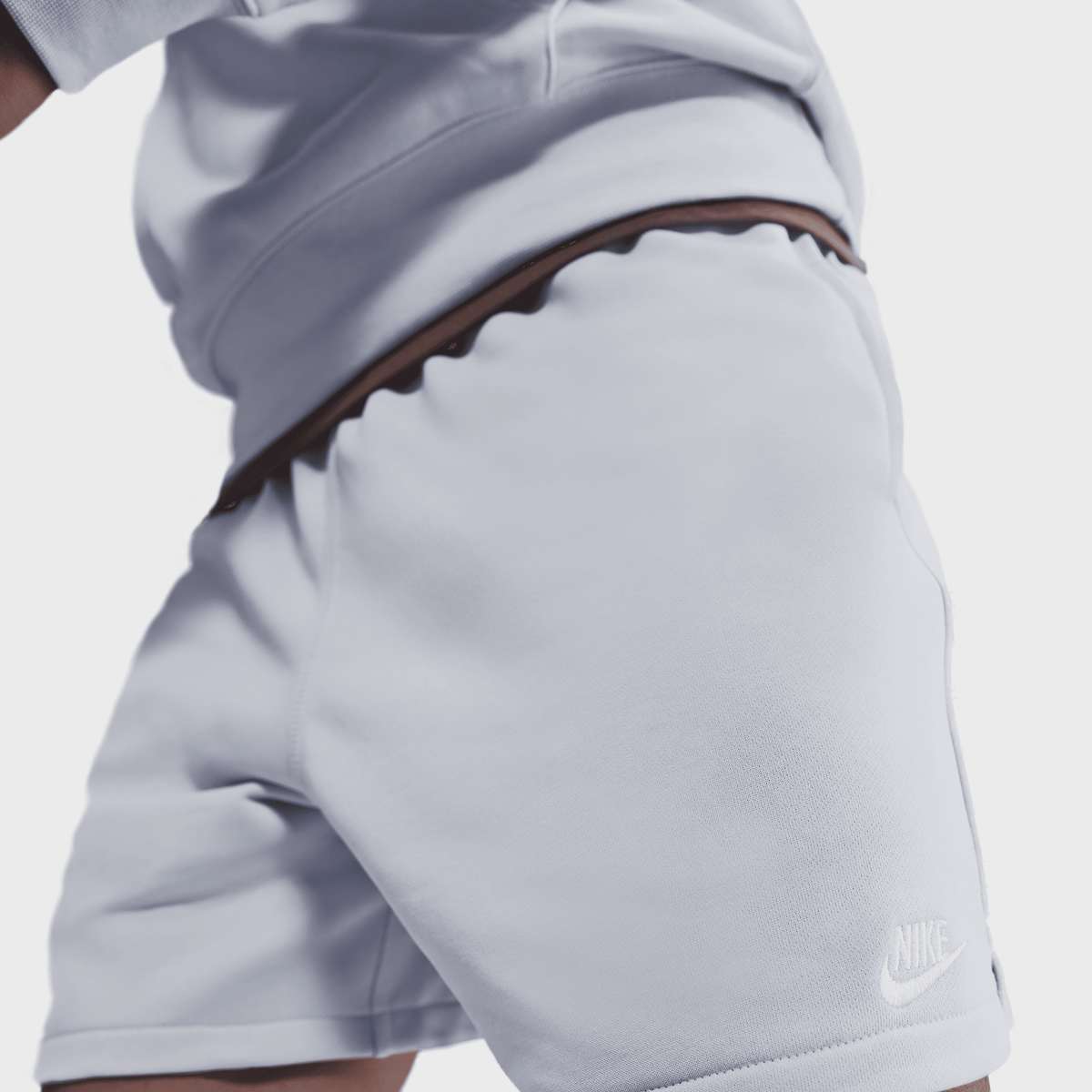 Nike Club Flow French Terry Shorts ghost ghost white men Sportshorts grijs Maat L Kleding