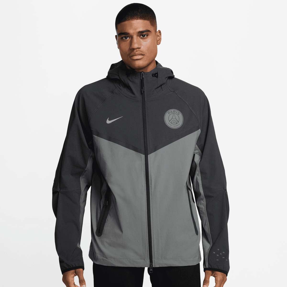 Nike, PSG Tech Woven Windrunner Full Zip Jacket, grey
