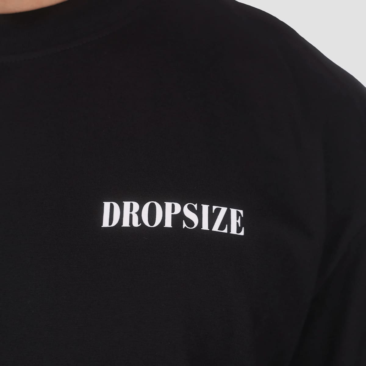 DropSize Heavy Oversized Roses Dove men T-Shirts & Polo's zwart Maat S Kleding