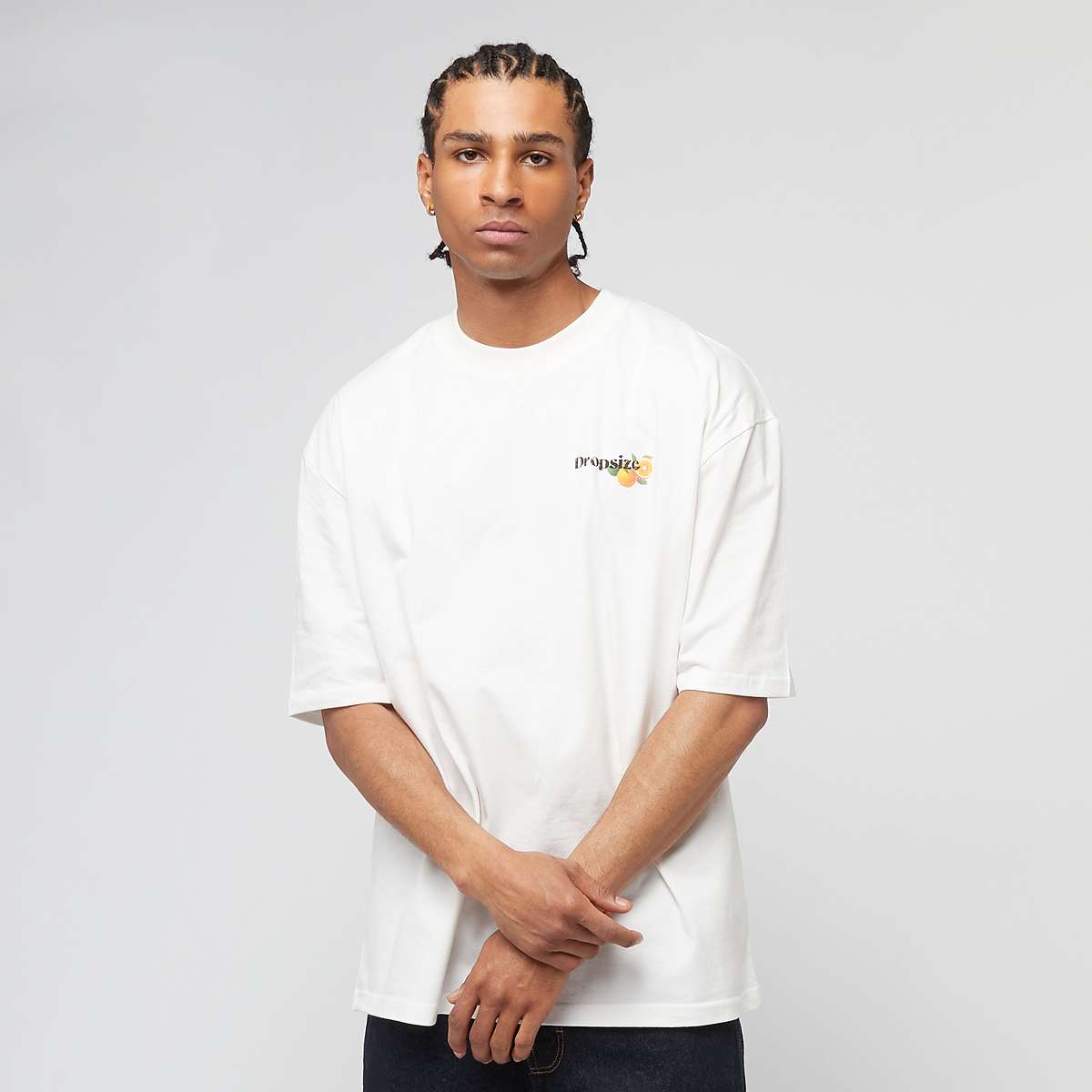 DropSize Heavy Oversized Orange Lemonade T-Shirt men T-Shirts & Polo's wit Maat S Kleding