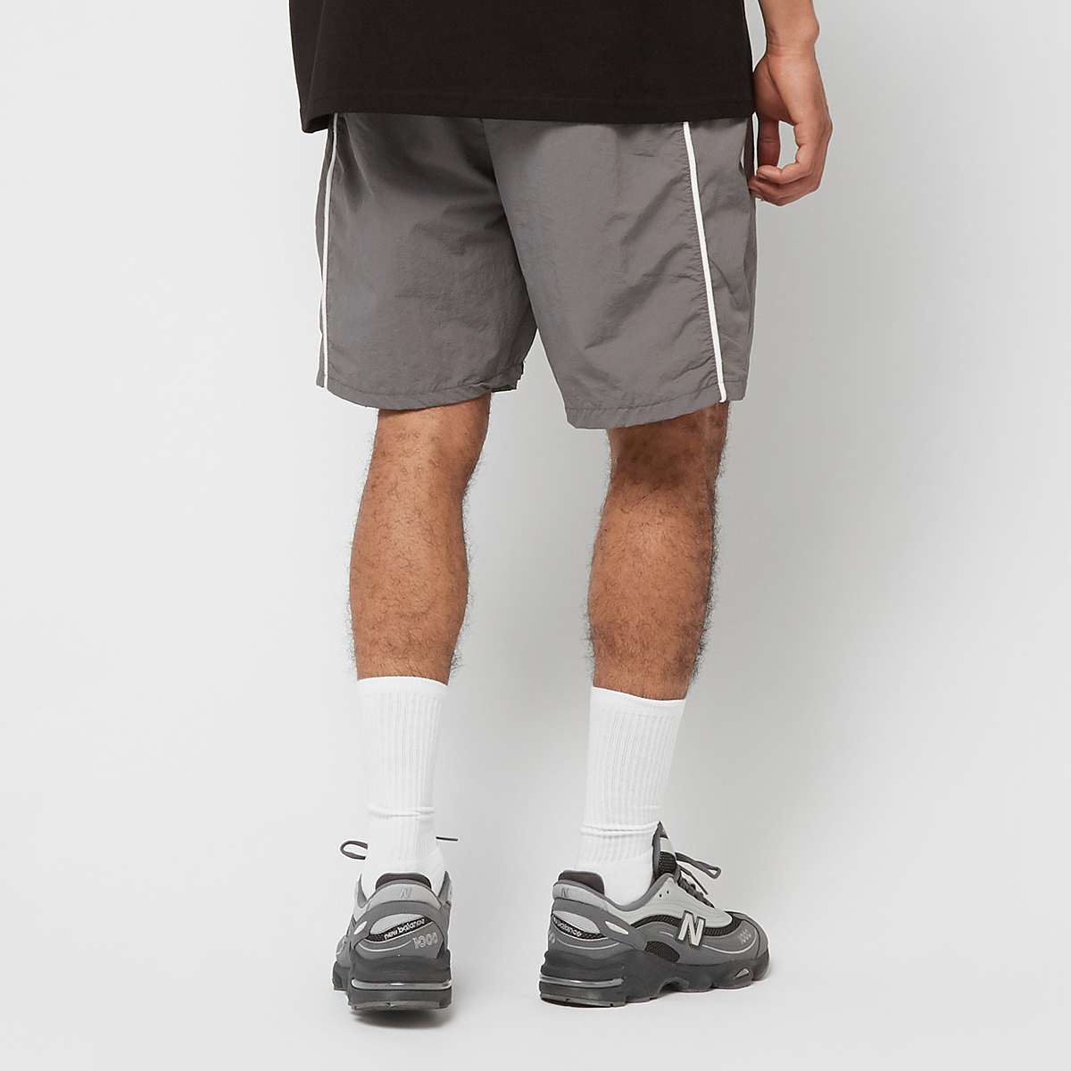 DropSize Piping Shorts men Sportshorts grijs Maat S Kleding