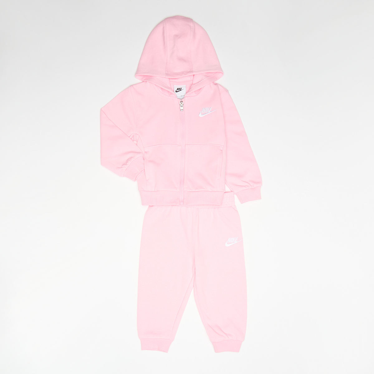 Nike, French-Terry Fullzip Club Set, light pink
