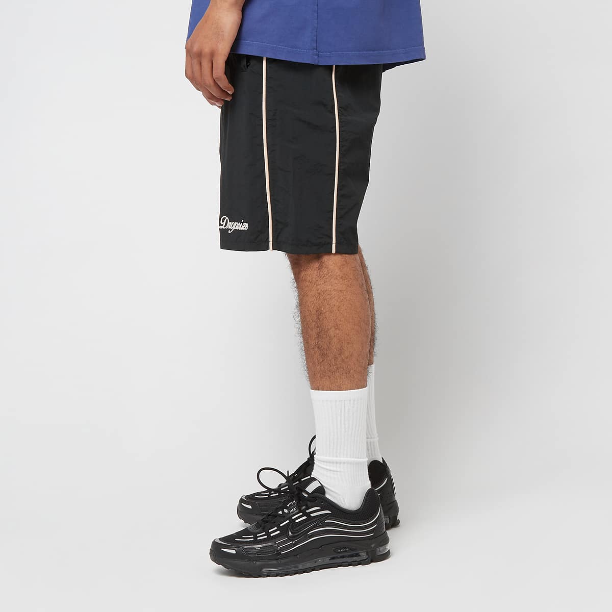 DropSize Piping Shorts men Sportshorts zwart Maat S Kleding