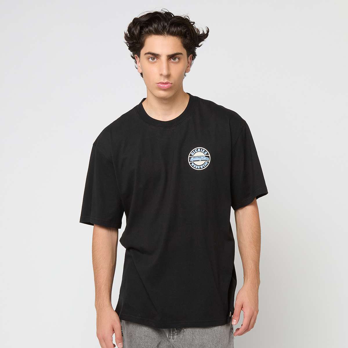 Dickies CIRCLE TEE SS black men T-Shirts & Polo's zwart Maat M Kleding