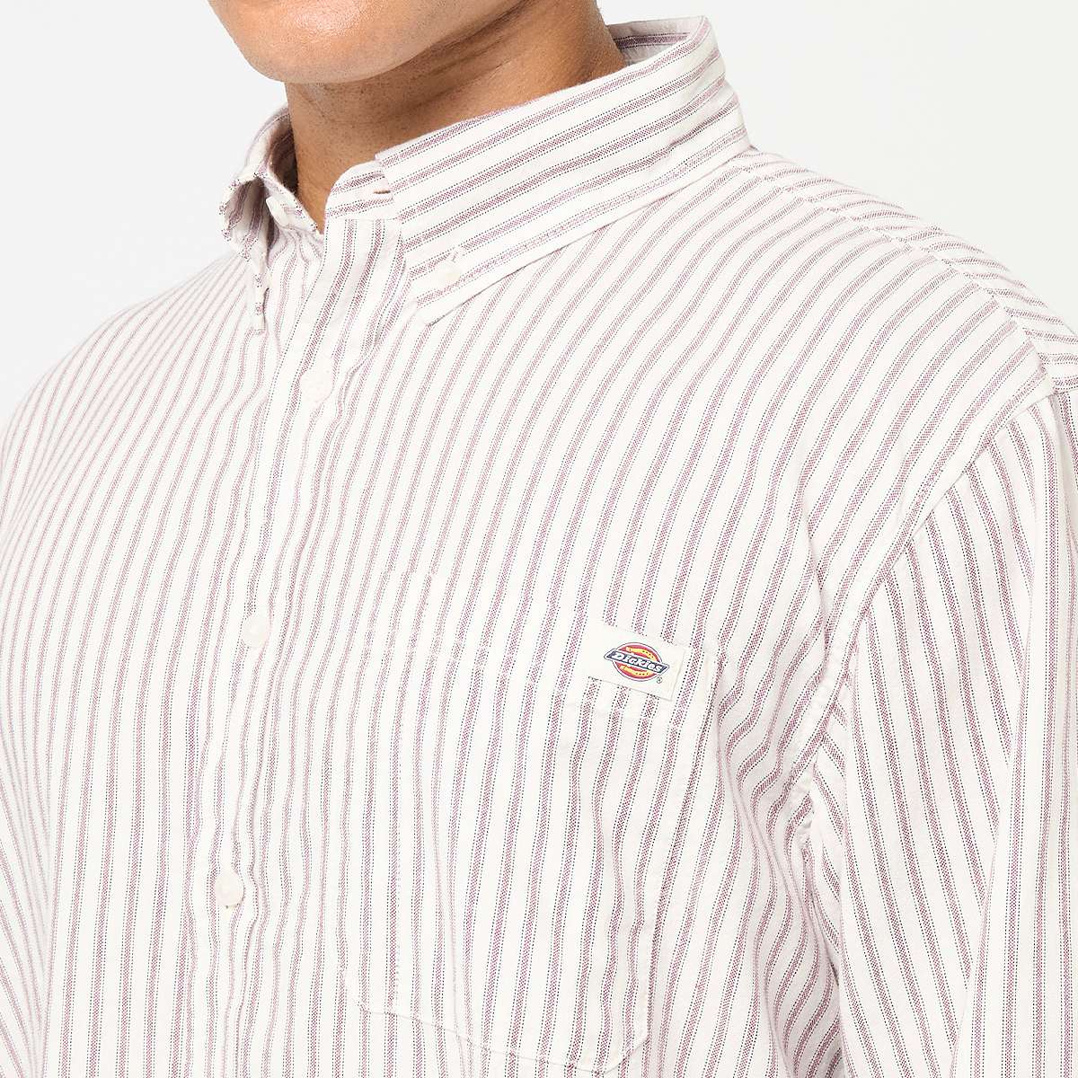 Dickies Gallatin Shirt Longsleeve men Overhemden rood Maat S Kleding