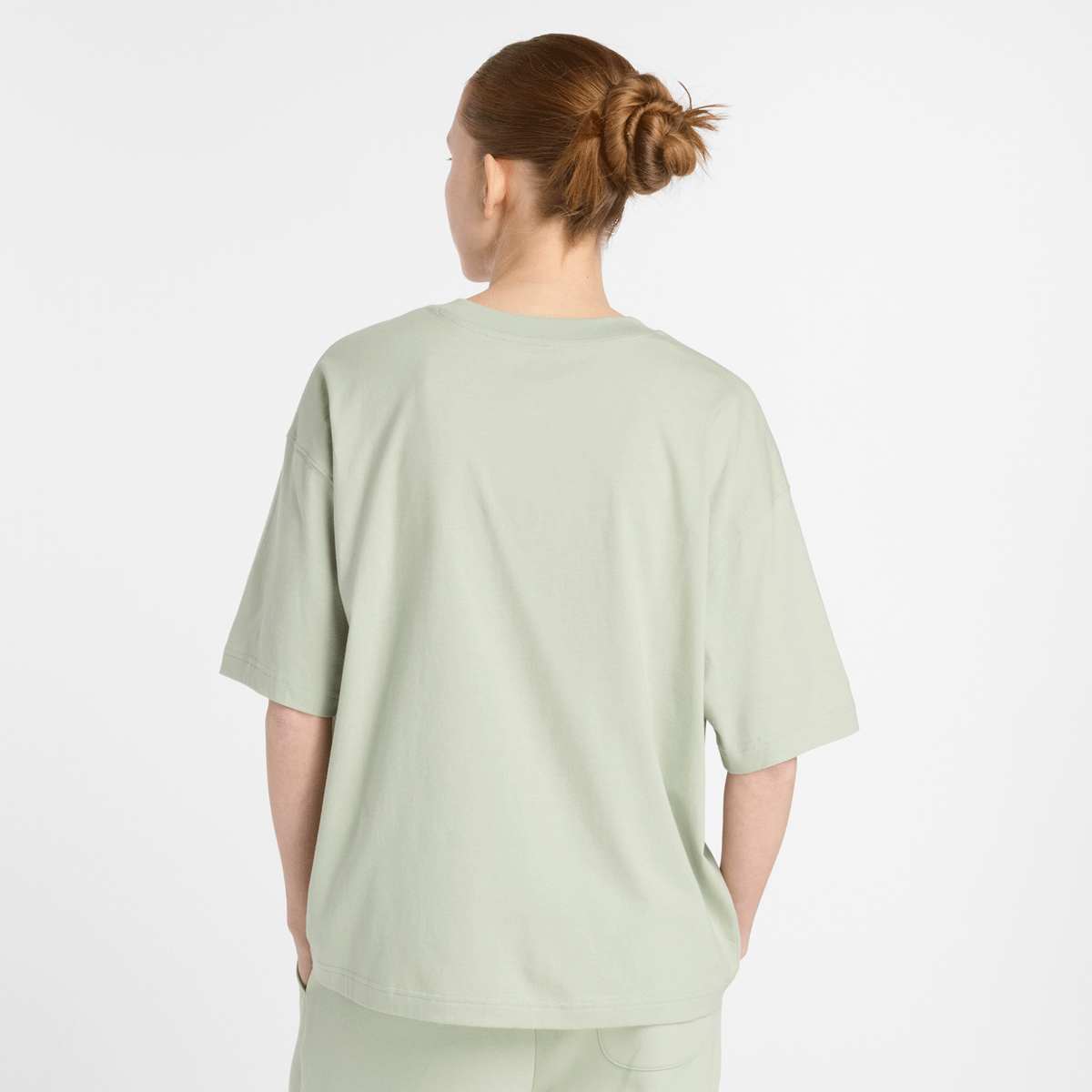 New Balance LINEAR HERITAGE OVERSIZED T-SHIRT green women T-Shirts & Polo's groen Maat S Kleding